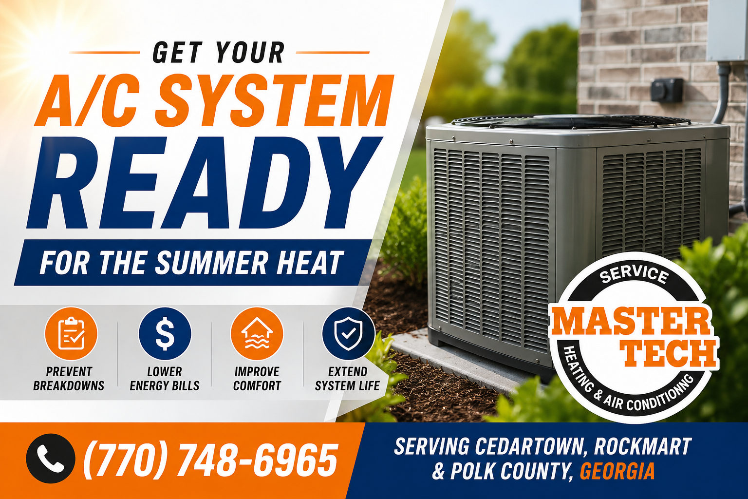 Get Your A/C System Ready for the Summer Heat in Cedartown, Rockmart & Polk County